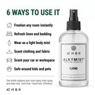 Alkymist® Fjord multi-use room spray by AEMBR in a sleek bottle, ready for freshening indoor spaces with a calming fragrance.
