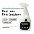 Non-toxic multi surface spray 32oz Lavender Haze — clean home clean conscience, plant-derived, physician-vetted, made in Texas