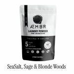 AEMBR Laundry Powder Fjord Sea Salt & Sage, non-toxic detergent bag, 65 loads, gentle on skin