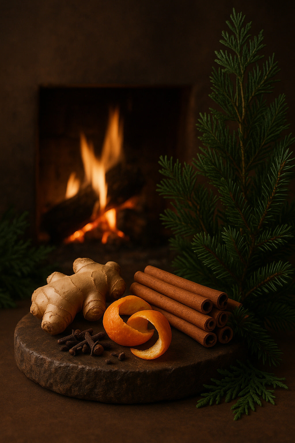 ginger cinnamon orange peel cloves juletid scent by aembr