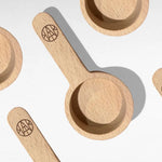 AEMBR wooden laundry scoop with engraved logo, non-toxic eco-friendly home accessory