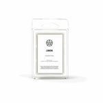 AEMBR Limon luxury coconut apricot wax melt in clear packaging, white minimalist label.