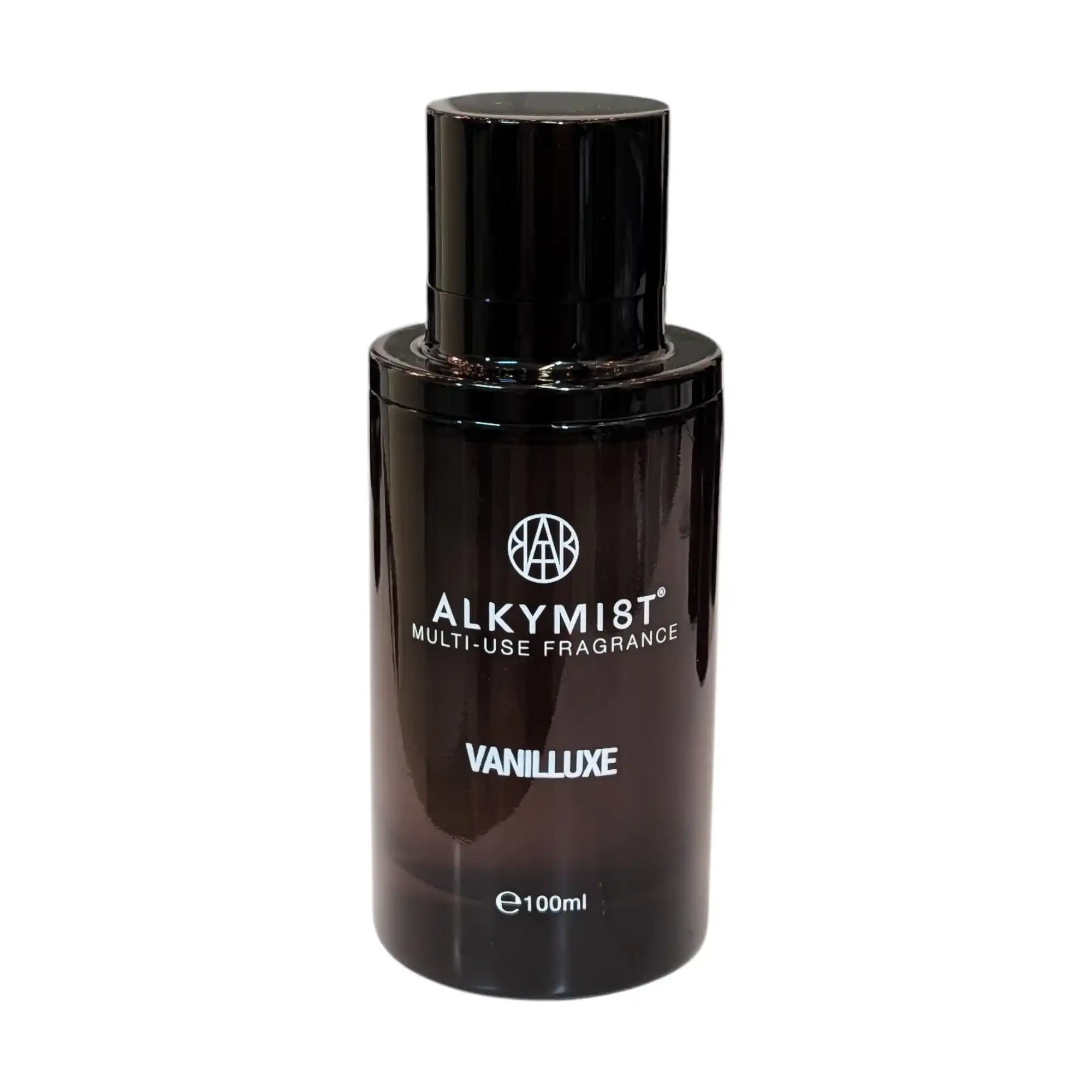 AEMBR Alkymist Vanilluxe multi-use fragrance bottle, 100ml, black sleek design