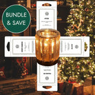 AEMBR wax melt bundle with glass candle holder, Christmas tree, and festive home decor